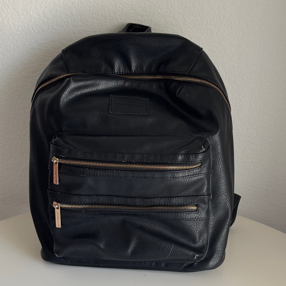 Honest co. Black Leather diaper bag - Picture 1 of 7